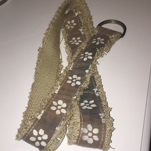 Floral destresssd belt